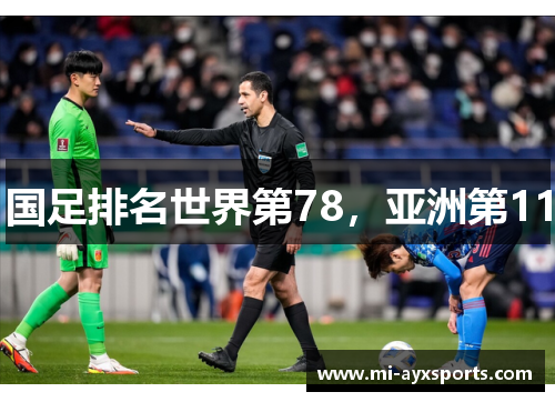 国足排名世界第78，亚洲第11